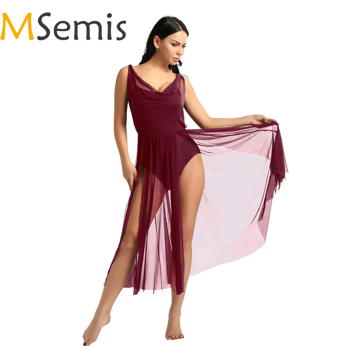 

Adult Womens Dance Gymnastics Leotard Ballerina Built In Shelf Bra Ballet Dancewear Costumes Ballroom Dance Competition Dress