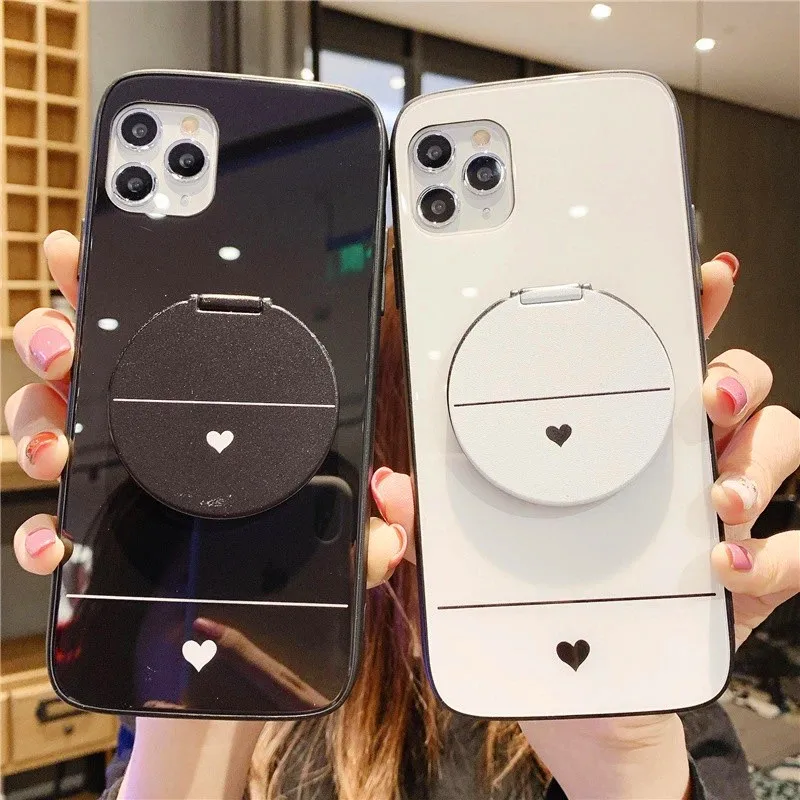 Простой Любовь зеркало для макияжа коробка iPhone12mini мобильный телефон чехол 12Pro