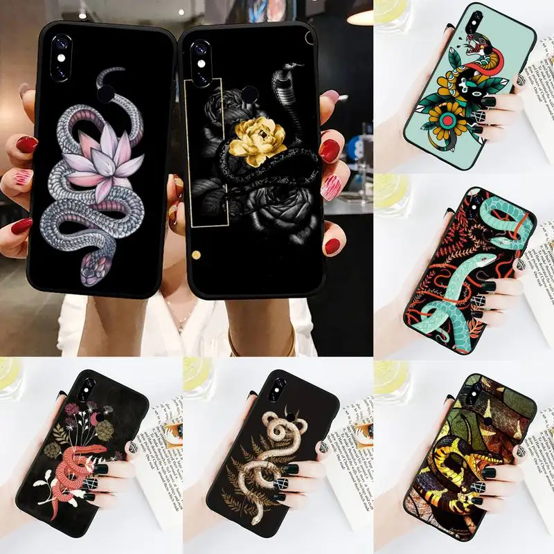 

Color art artistic painting snake Phone Case For Xiaomi Redmi 4x 5 plus 6A 7 7A 8 mi8 8lite 9 note 4 5 7 8 pro cover funda shell