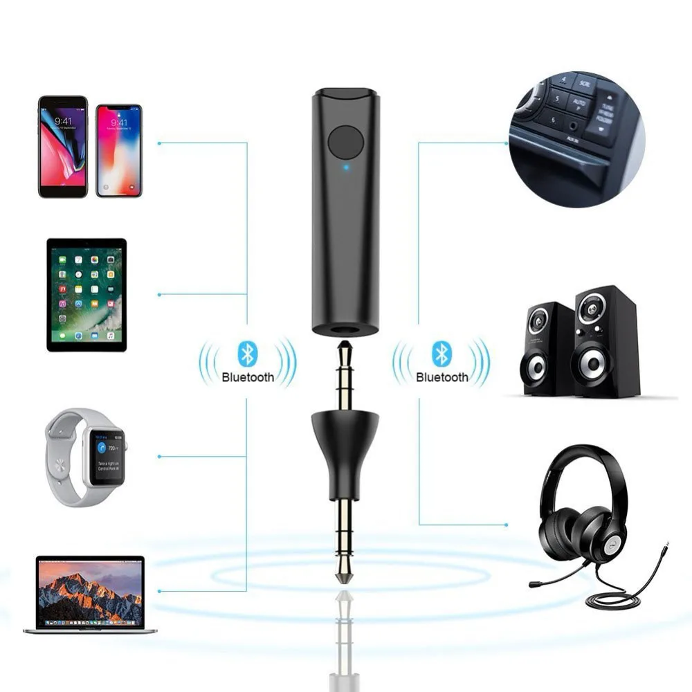 3 5 мм разъем Aux Bluetooth 0 аудио приемник Handsfree беспроводной адаптер стерео музыка MP3