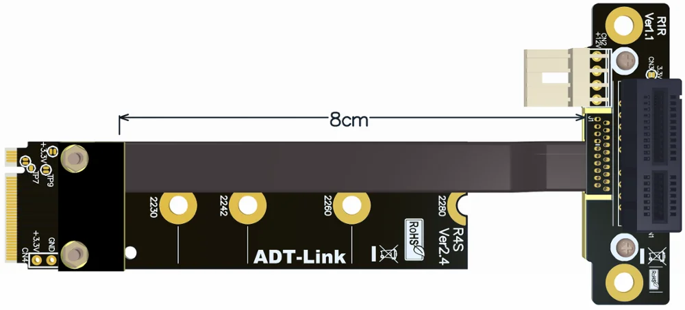 M.2 NVMe M key к PCIe 3 0x1 PCI e Удлинительный кабель SSD BTC Майнер переходник x1 USB беспроводной