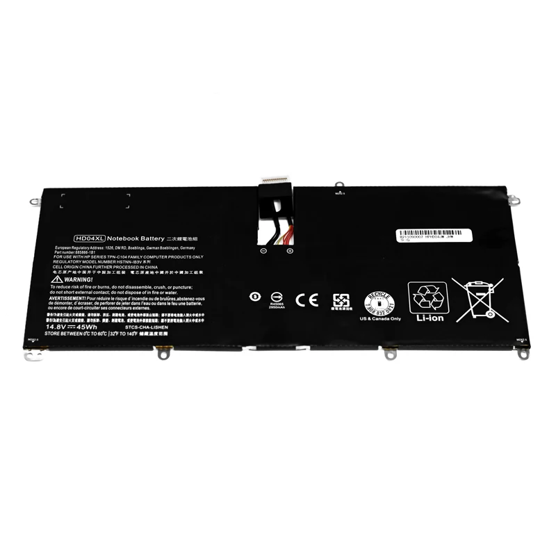 Apexway Laptop Battery For Hp Envy Spectre HD04XL 13-2021tu 13-2000eg 13-2120tu battery for laptop 685866-1b1 685866-17 | Компьютеры и