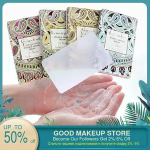 Дорожная мини-бумага для мыла, 25 шт.компл., для мытья рук и ванны, ароматизированные ломтики, 25 шт.лот