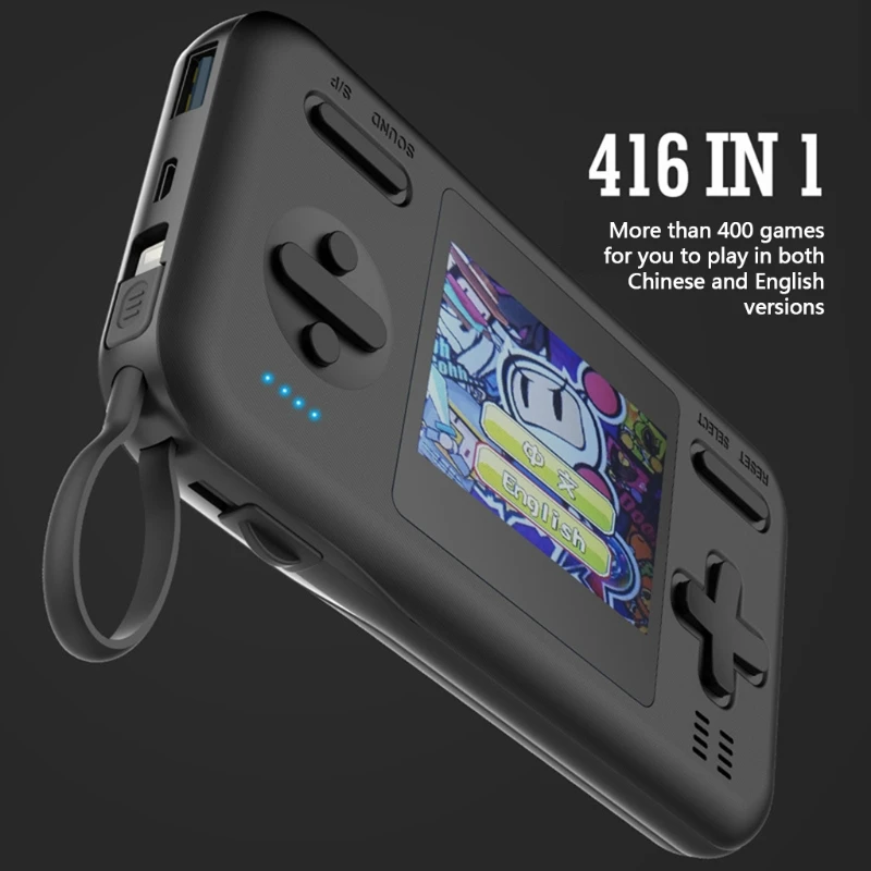 

Handheld Game Console 2.8" Color Screen Retro Game Player Built-in 416 Games with 8000mAh Fast Charger Power Bank, 48H Play Time