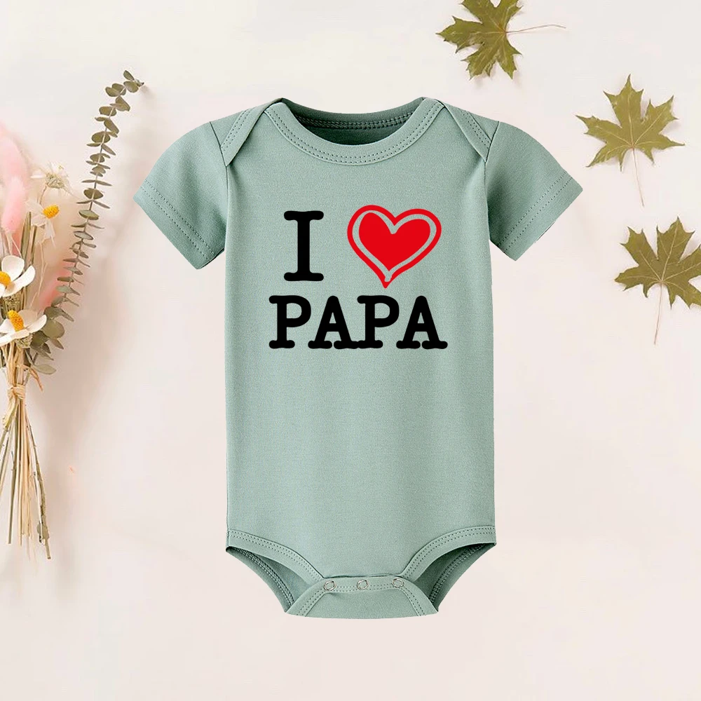 Monos para ni&ntilde;a peque&ntilde;a, ropa de verano para beb&eacute; reci&eacute;n nacido, Pelele de algod&oacute;n, disfraz de Love Papa para reci&eacute;n nacido, ropa para ni&ntilde;o-5