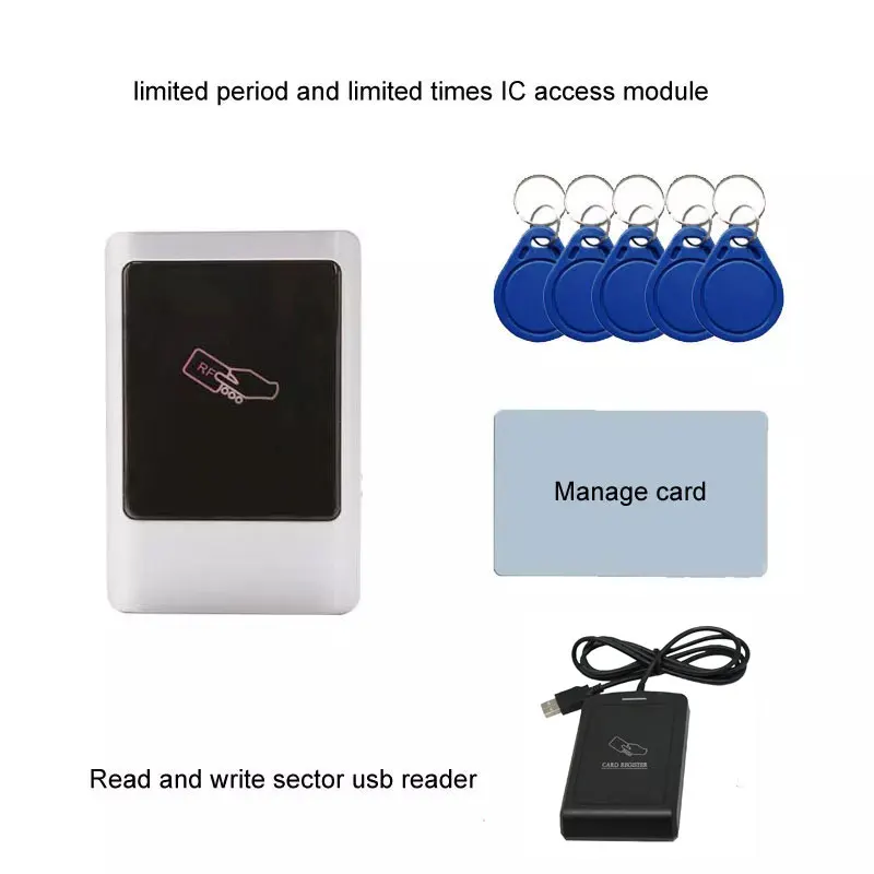 

RFID IC Metal door Access Control can limited time peirod or user times outer/inter intercom access control