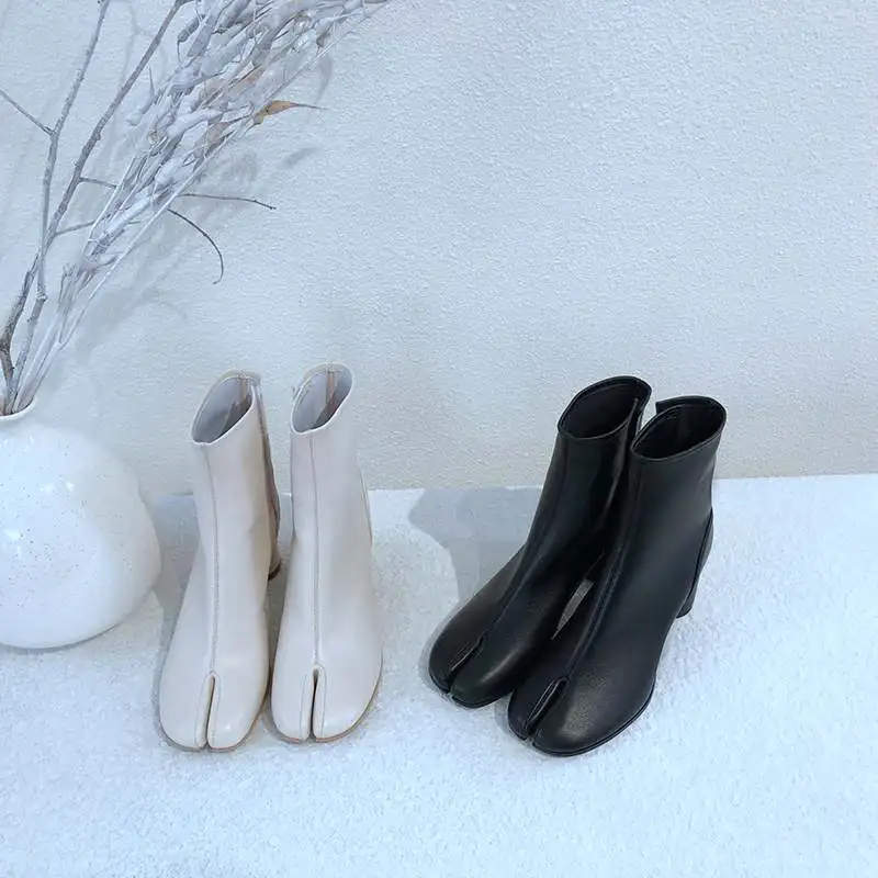 Женские ботильоны из натуральной кожи на высоком каблуке|Женские полусапожки| |