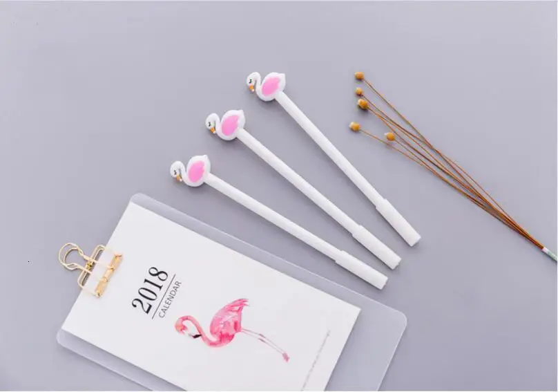 4 шт./лот ручка Фламинго мультфильм лебедь гелевая ручка caneta школьные гелевые кавайные ручки школьные принадлежности канцелярские принадлежности лапы kawaii ручка 04151