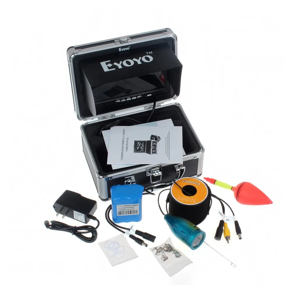 

EYOYO 50 Meters HD 1000TVL 7-Inch Fish Finder Fishcam IP68 Waterproof LCD Video Visual Camera with IR LEDs