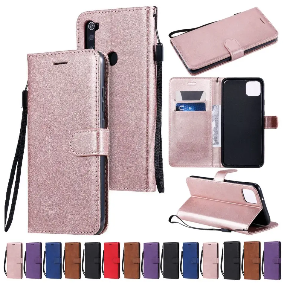 Кожаный чехол для телефона с ремешком на руку кожаный Redmi Note 3 4 4X 5A 5 6 Pro сплошной