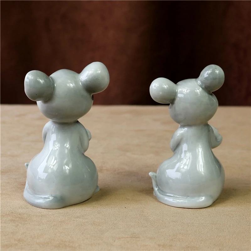 Керамика Мышь пара из фарфора Дата любителей миниатюрный украшение для спальни