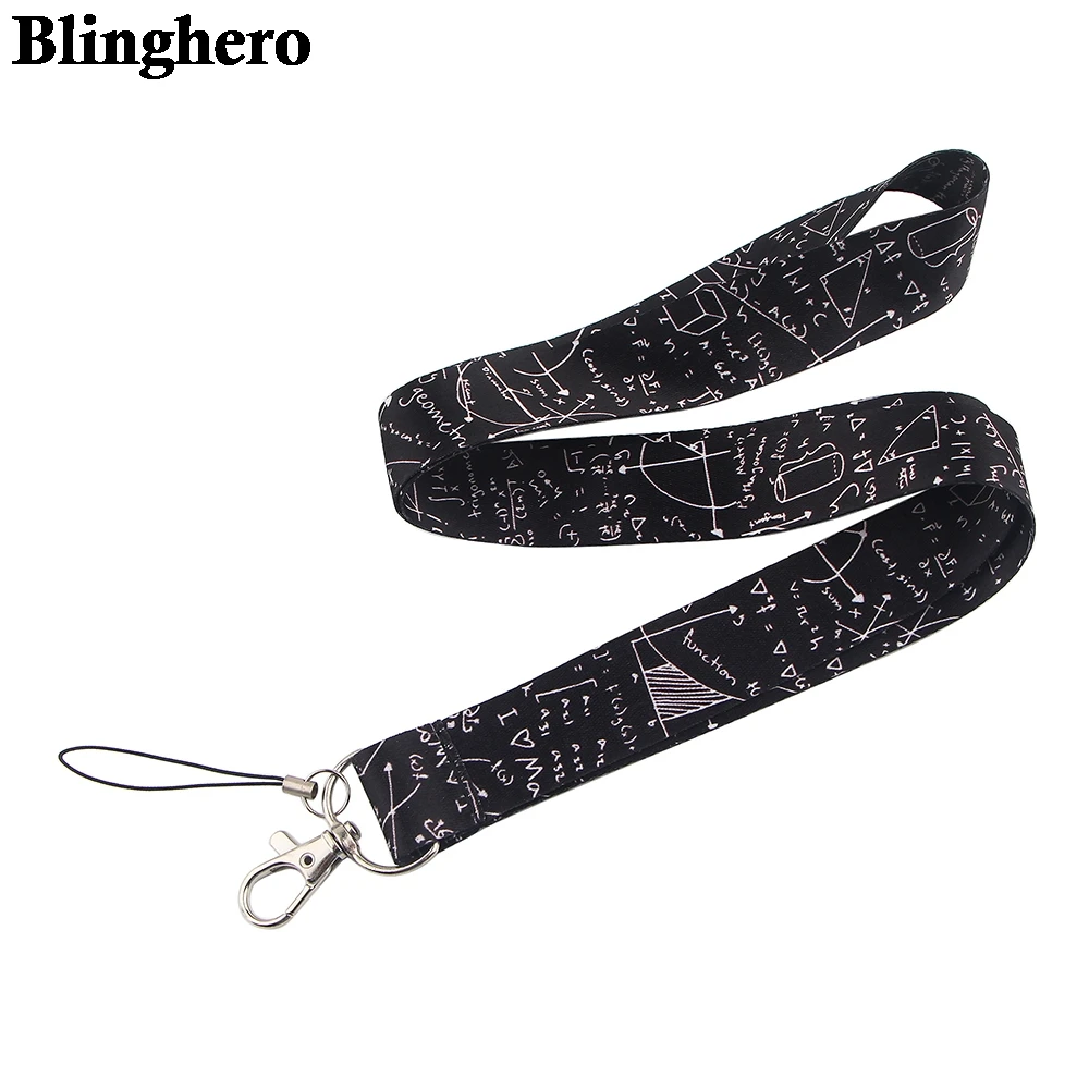 

CB289 Wholesale 20pcs/lot Geometric Function Science Lanyards Keychain Holder ID Card Passport Hanging Rope Lariat Lanyard