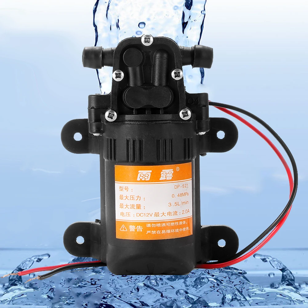 

Diaphragm Water Pump DC 12V 130PSI Agricultural Electric Water Pump Micro High Pressure Diaphragm Water Sprayer Car Wash