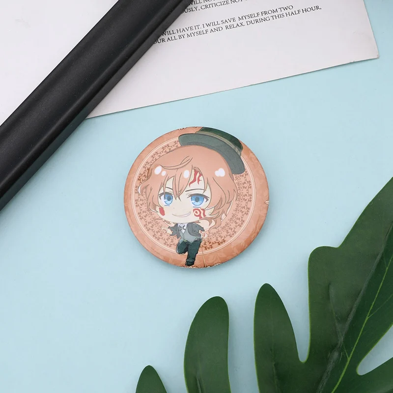 

2021 Insignia de Anime Bungo Stray Dogs Badge Pin Button Cartoon Figure Brooches Bag Clothes Pendant Decoration Cosplay Gifts