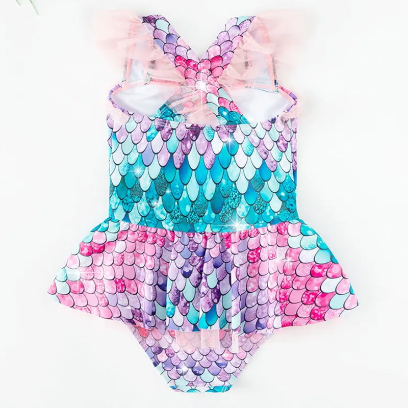 Toddler Baby Girls Swimsuit Swimwear Print Children One Piece Kids Beach Wear Summer Girl Clothes 3 To 8 Years |