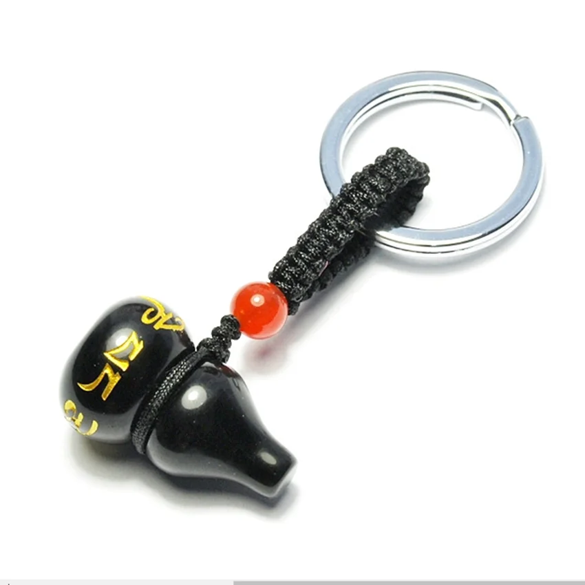 Уникальный посеребренный круглый брелок FYJS ручной работы в форме тыквы черный