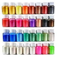 32 colors cosmetic grade pearlescent natural mica mineral powder epoxy resin dye pearl pigment diy jewelry crafts making tool