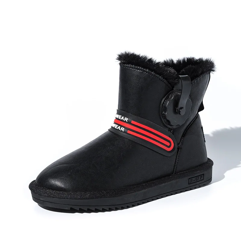 Женские ботинки Зимние ботильоны обувь на плоской подошве большой размер 41