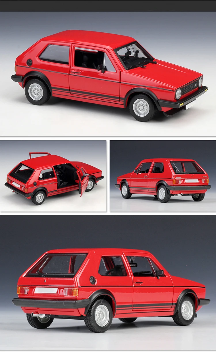 BbURAGO 1:24 1979 Glof GTI MK1 легированная модель металлического гоночного автомобиля игровая модель спортивных автомобилей игрушки для детей подарок Новая коробка
