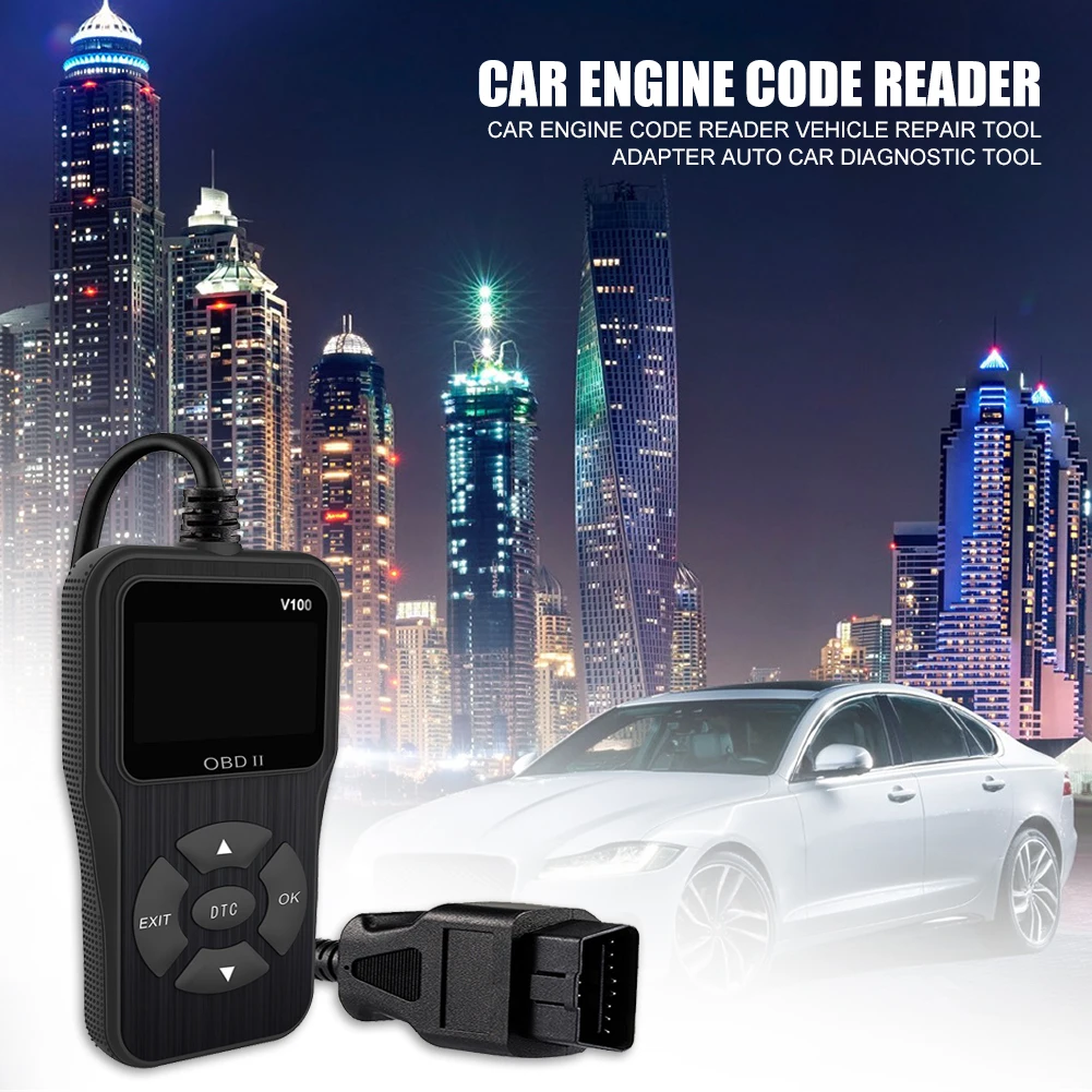 

V100 Car OBD2 Troubleshooting Codes Reader Scanner Long Life Detector Car Parts Diagnostic Instrument Tools