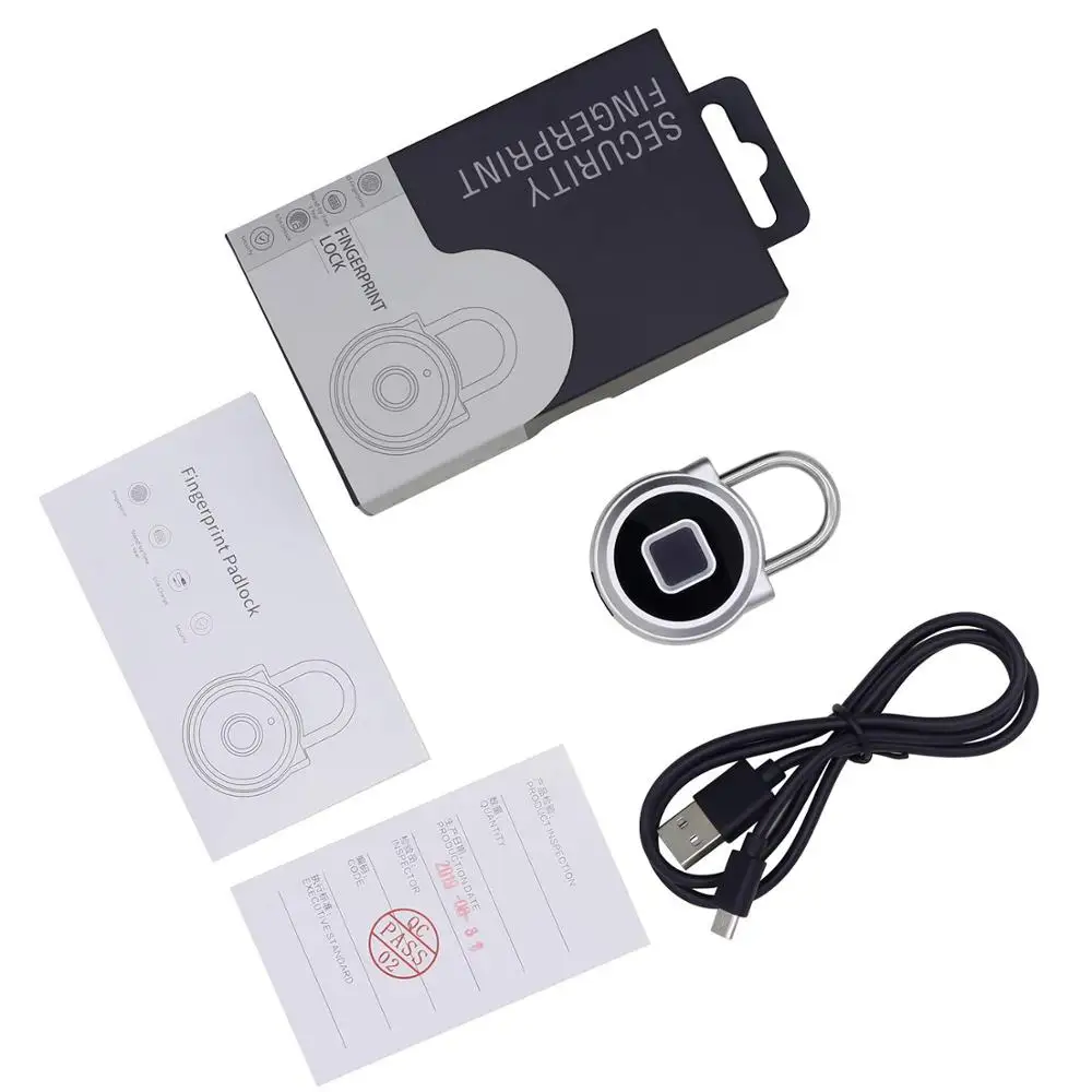 HONTUSEC замок отпечатков пальцев с usb зарядкой без ключа подходит для спорта рюкзак