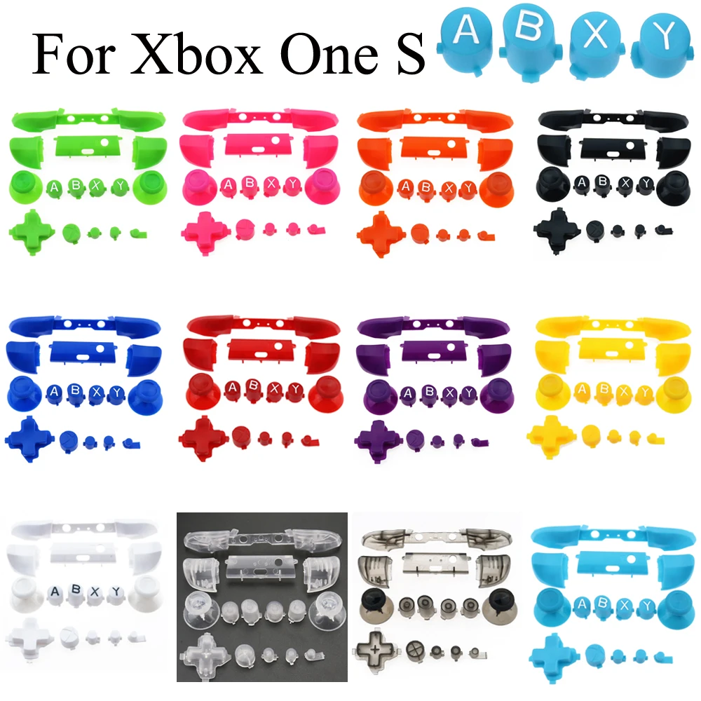 YuXi 30set Plastic RB LB Bumper RT LT Trigger Buttons Mod Kit For Microsoft Xbox One S Slim Controller Analog Stick Dpad