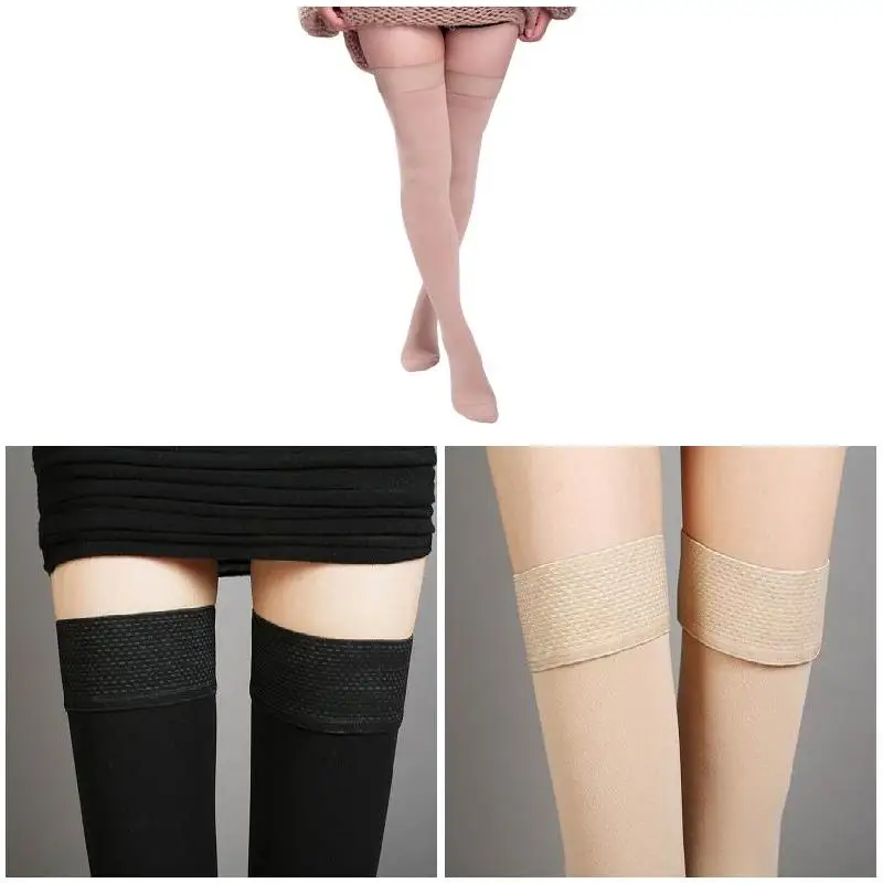 

2022 Varicose Veins Stockings Thigh High 25-30 mmHg Medical Compression Closed Toe Socks TY66