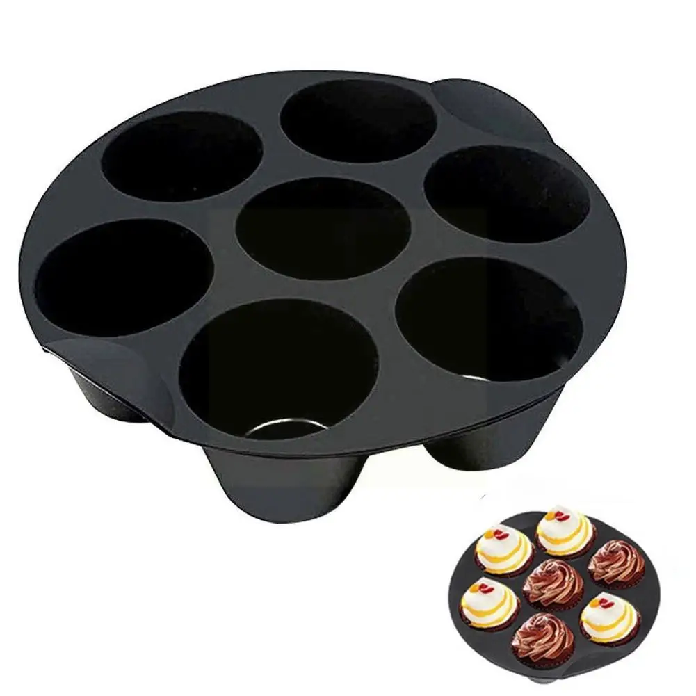 

1pcs 18/21cm Silicone Muffin Cake Cups Suitable For 3.5-5.8 Cooking Fryer L Fryer Air Tools Generally Kitchen Air Accessori P3X5