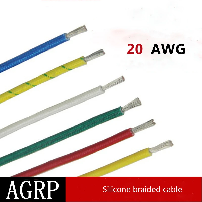 

20Awg high temperature 300 ℃ silicone heat-resistant glass fiber braided wire and cable