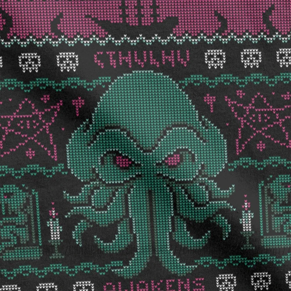 Мужская Рождественская футболка Awakens Cthulhu Уродливый Рождественский подарок