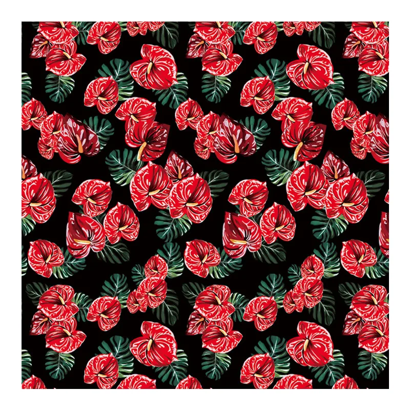 

Thin organza printed polyester fabric 145 cm width code inkjet see-through shirt dress children printed clothing fabric Custom