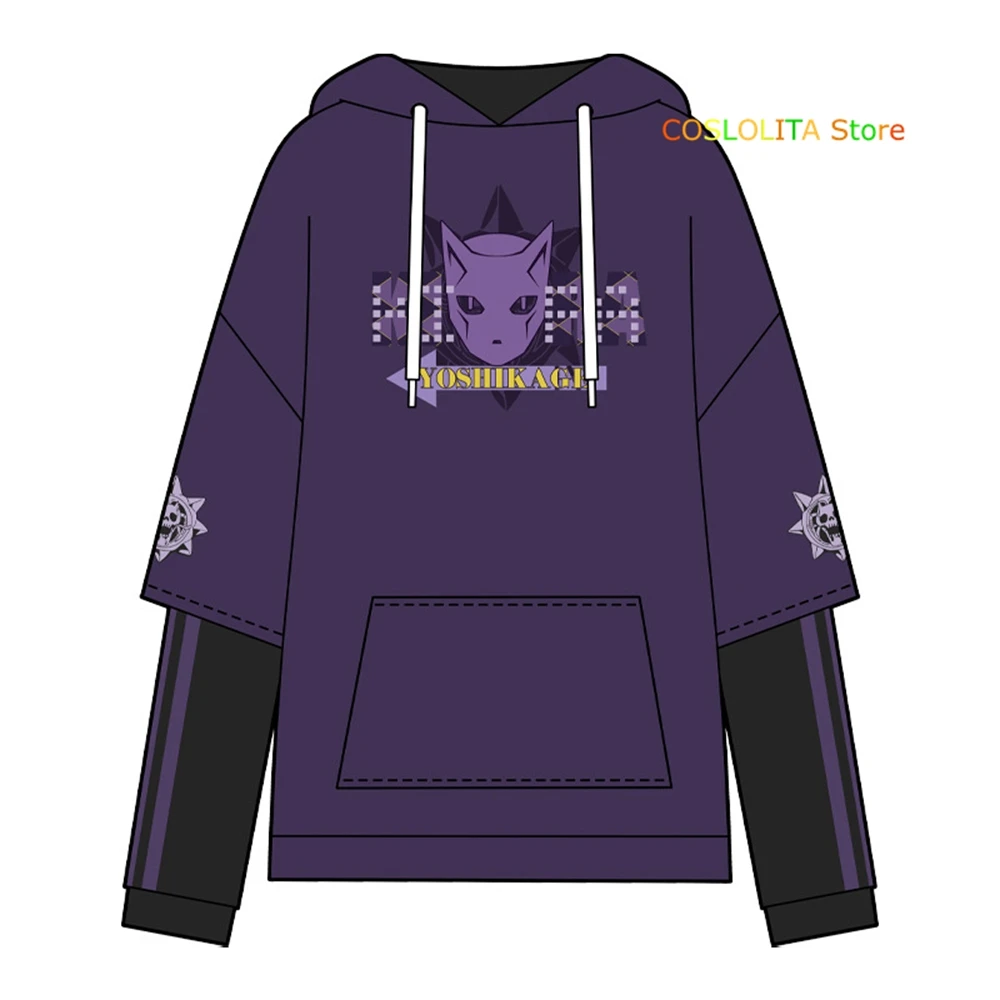 

Anime JoJo's Bizarre Adventure Kujo Jotaro Casual Hooded Hoodie Sweatshirt Coat Men Women Autumn Unisex Loose Jacket Cosplay