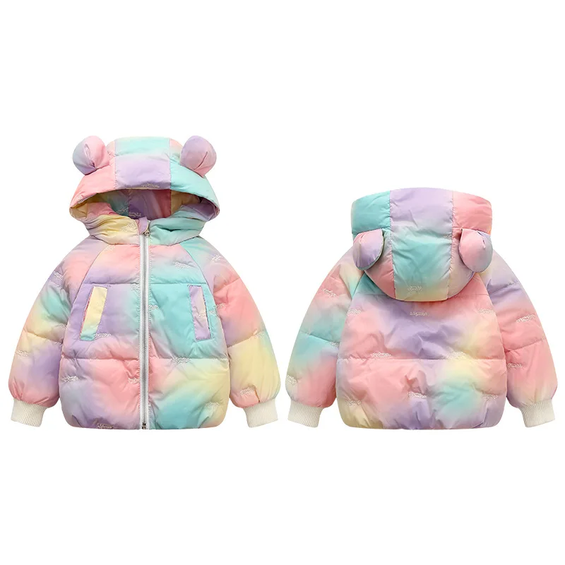 

Cute Baby Girls Jacket Kids Boys Light Winter Keep Warm Down Coats With Ear Clothes Infant Children's Clothing For Coat