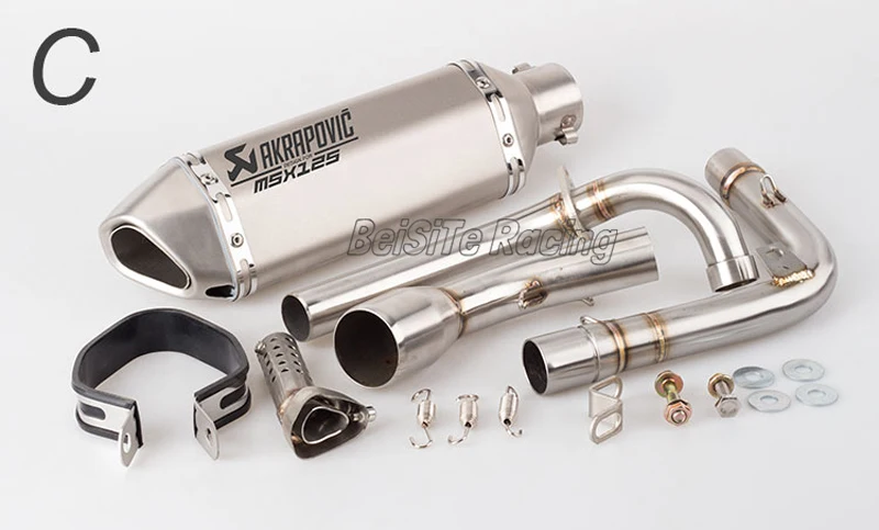 Мотоцикл Akrapovic выхлопная средняя труба Mid разъем слипоны для MSX обезьяна 125 Ducati