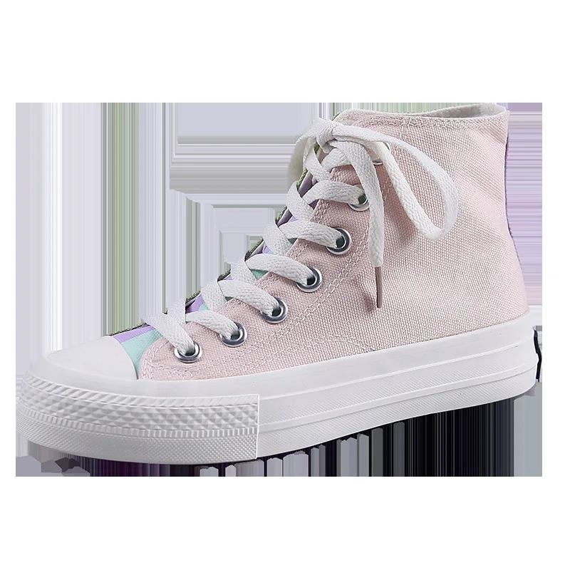 Женские высокие кроссовки на шнуровке розовые зеленые черные или красные