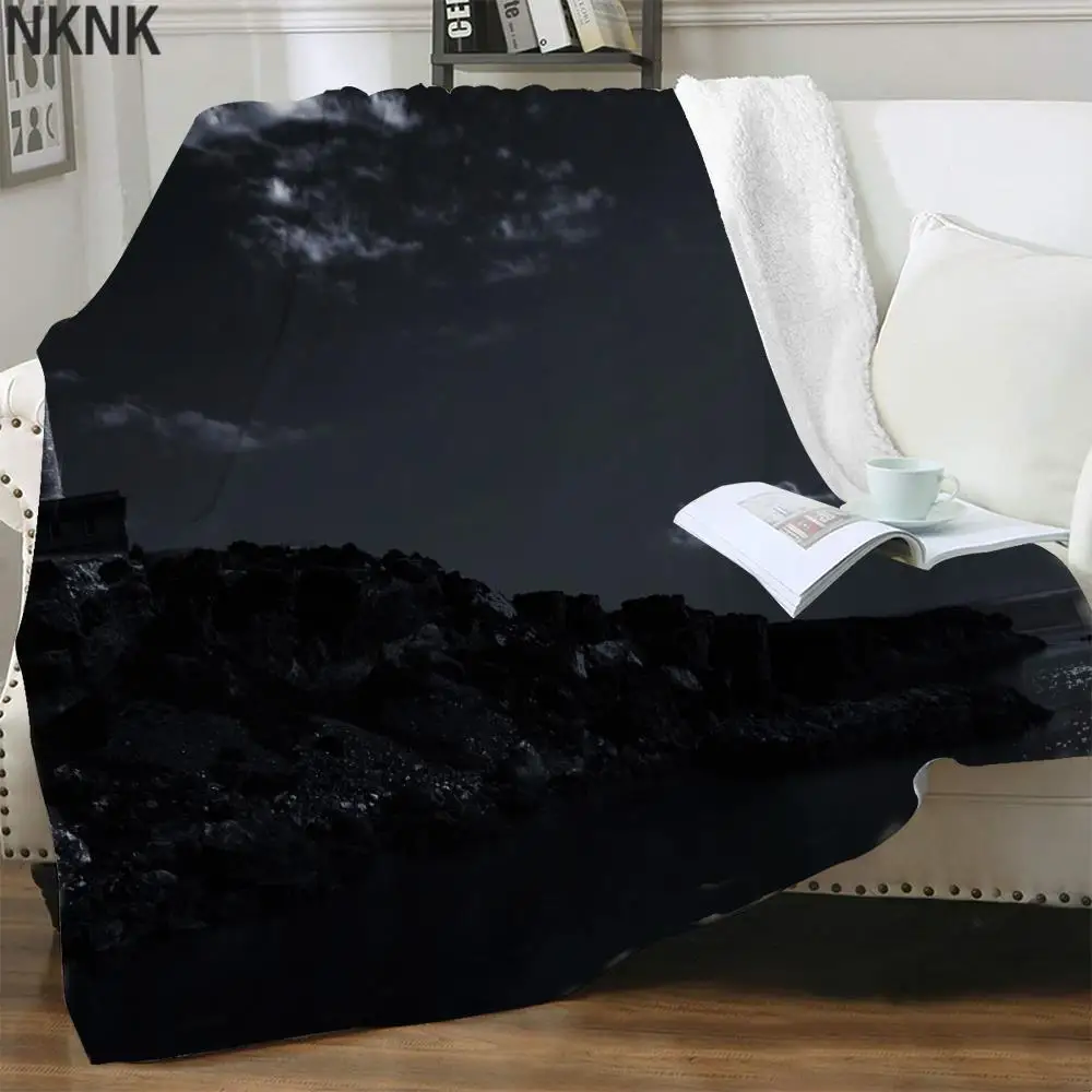 

NKNK Brank Ocean одеяло s ночное плюшевое покрывало Луна тонкое одеяло ландшафтное постельное белье плед шерпа одеяло животное высокое качество