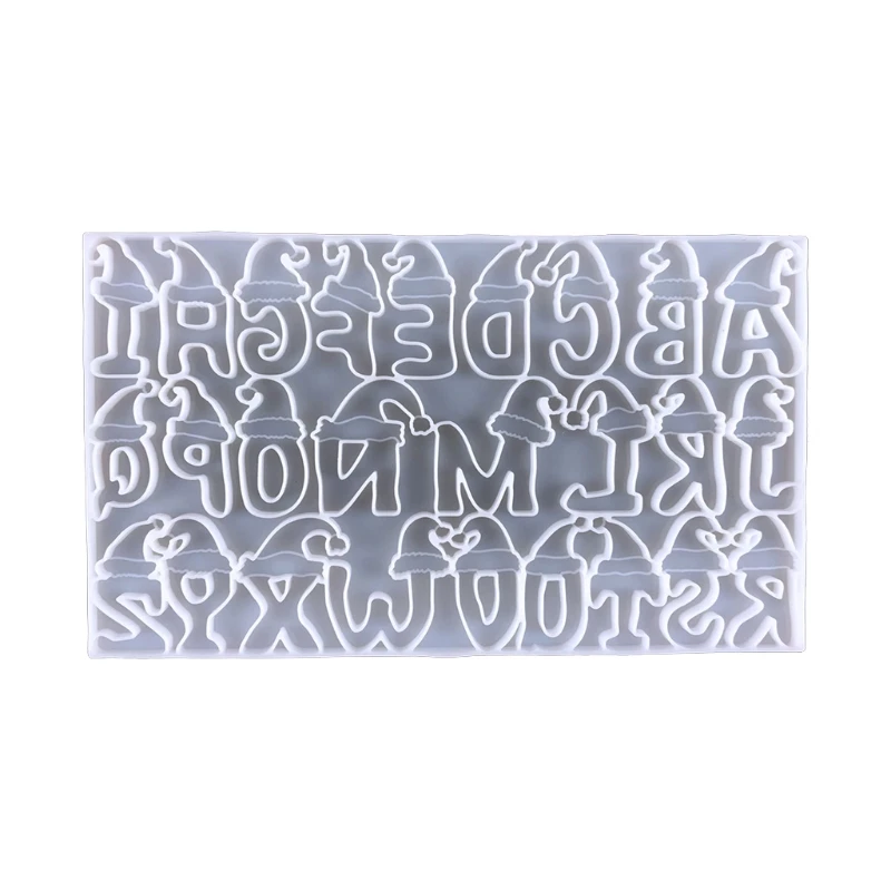 

24 Letters Keychain Epoxy Resin Mold Earrings Necklace Pendants Silicone Mould DIY Crafts Jewelry Casting Tool