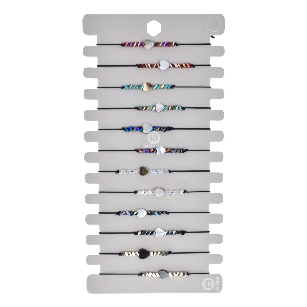 12 шт./компл. сердце бабочка цветок Звезда оболочка Шарм регулируемые браслеты