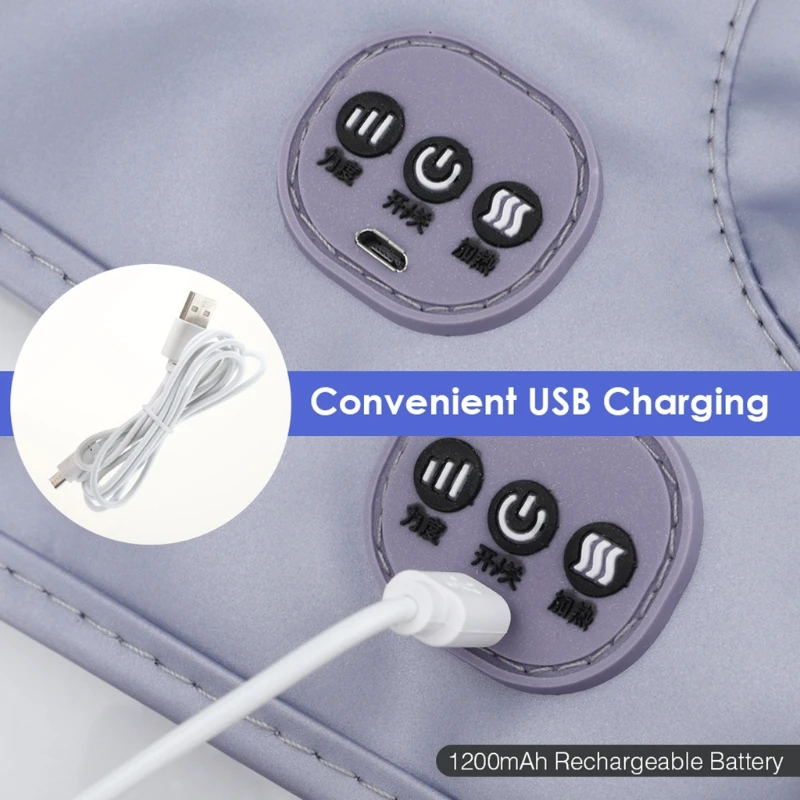 

Electric Breast Massage Bra 5 Mode Wireless Breast Enhancement Instrument with Adjustable Hook&Loops Design Easy to Wear