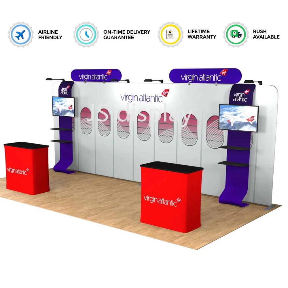 20-футовые выставочные стенды на заказ с подставкой под телевизор прожекторы | Дом