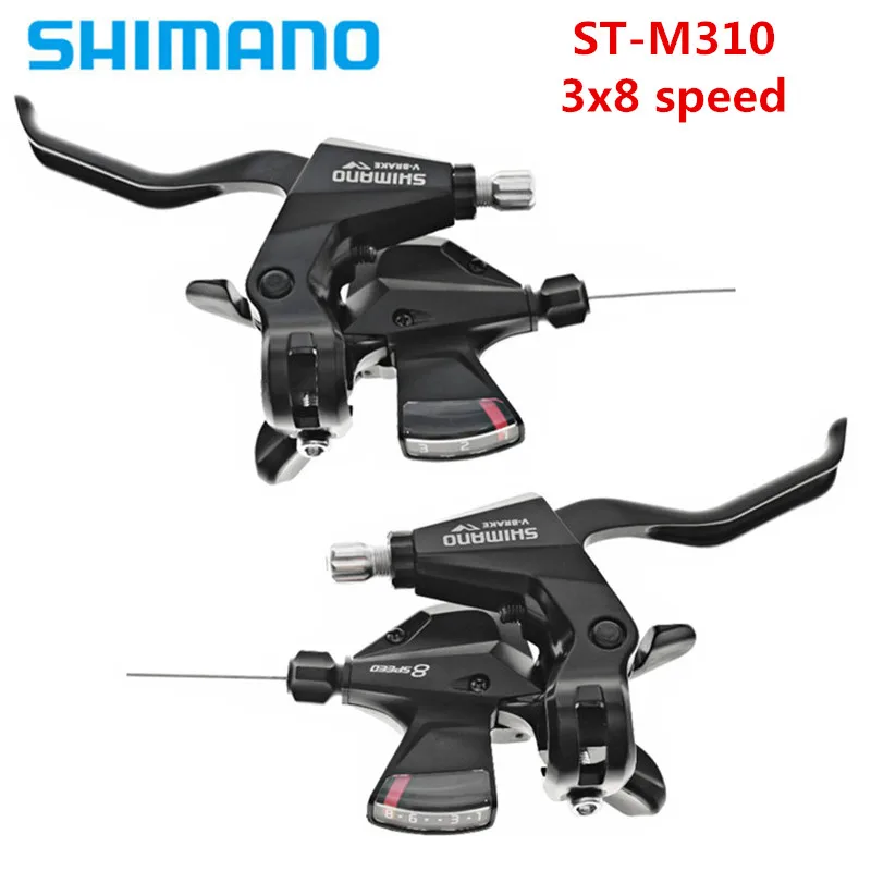SHIMANO ST-M310 8/24 Скорость горный велосипед комбо Манетки осталось 3 s правый 8 Скорость M310 переключения соединены DIP