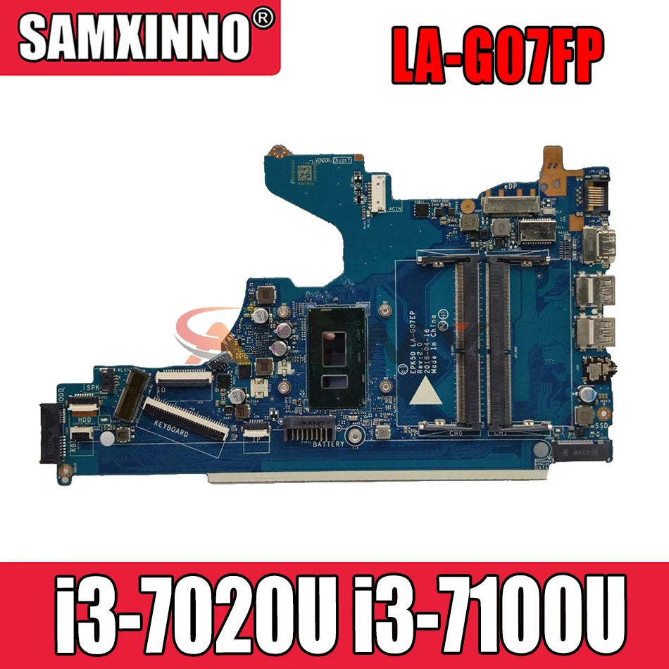 

Для HP 250 G7 256 G7 15-DA Материнская плата ноутбука EPW50 LA-G07FP W/ i3-7020U i3-7100U 100% тестирование работы