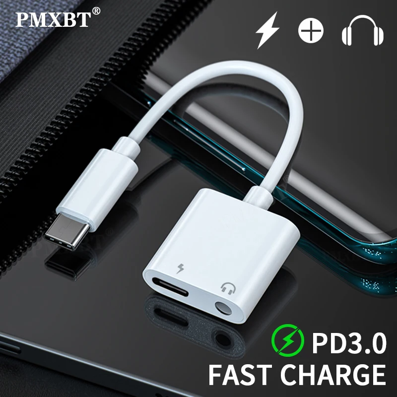 Тип C до 3 5 мм адатпера наушники слушать заряжаться в одно и то же время кабель