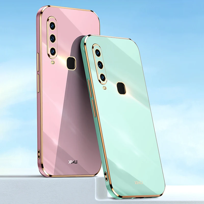 

Coque Original Square Soft Case for VIVO Y17 Y15 Y12 Y11 Y3 Y3S U10 U3X with Phone Ring Holder Plating Silicone Back Cover Funda