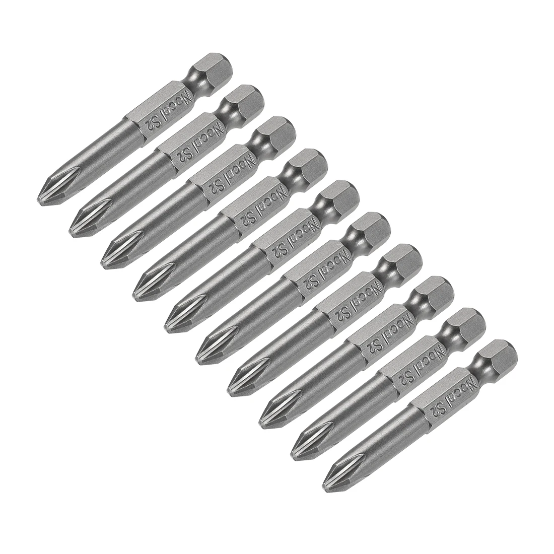 

uxcell 1/4-Inch Hex Shank 50mm Length Phillips Cross 6PH2 Magnetic Screw Driver S2 Screwdriver Bits 10pcs