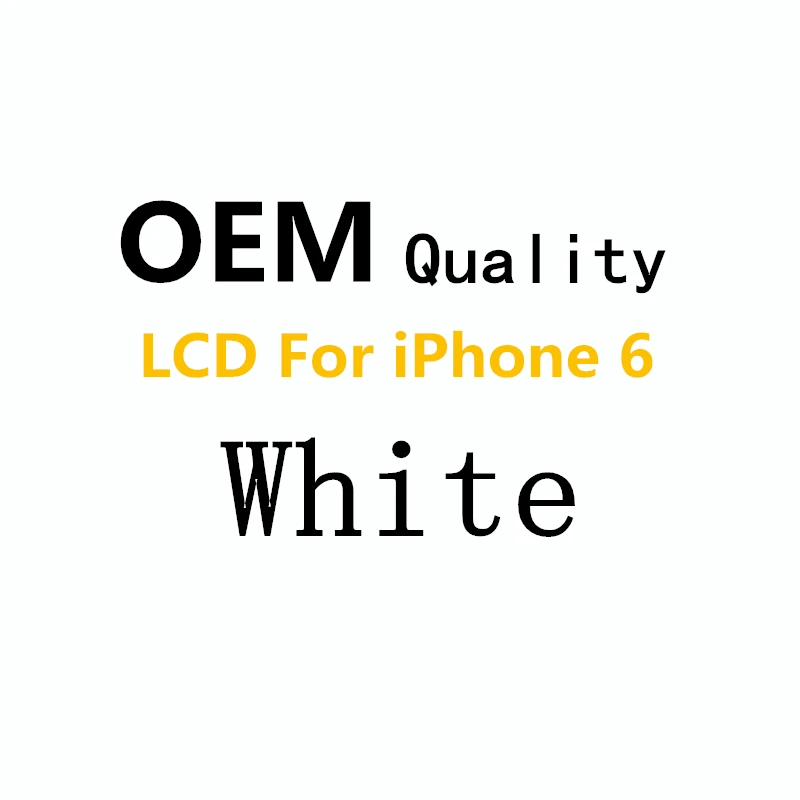 OEM оригинальное качество ЖК-дисплей для iPhone 6 6s 7 Plus кодирующий преобразователь сенсорного экрана в сборе Замена Черный Белый - Цвет: For iPhone 6 White