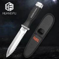 huangfu rubber handle outdoor camping survival tactical knife high hardness fixed blade self defense supplies military knife