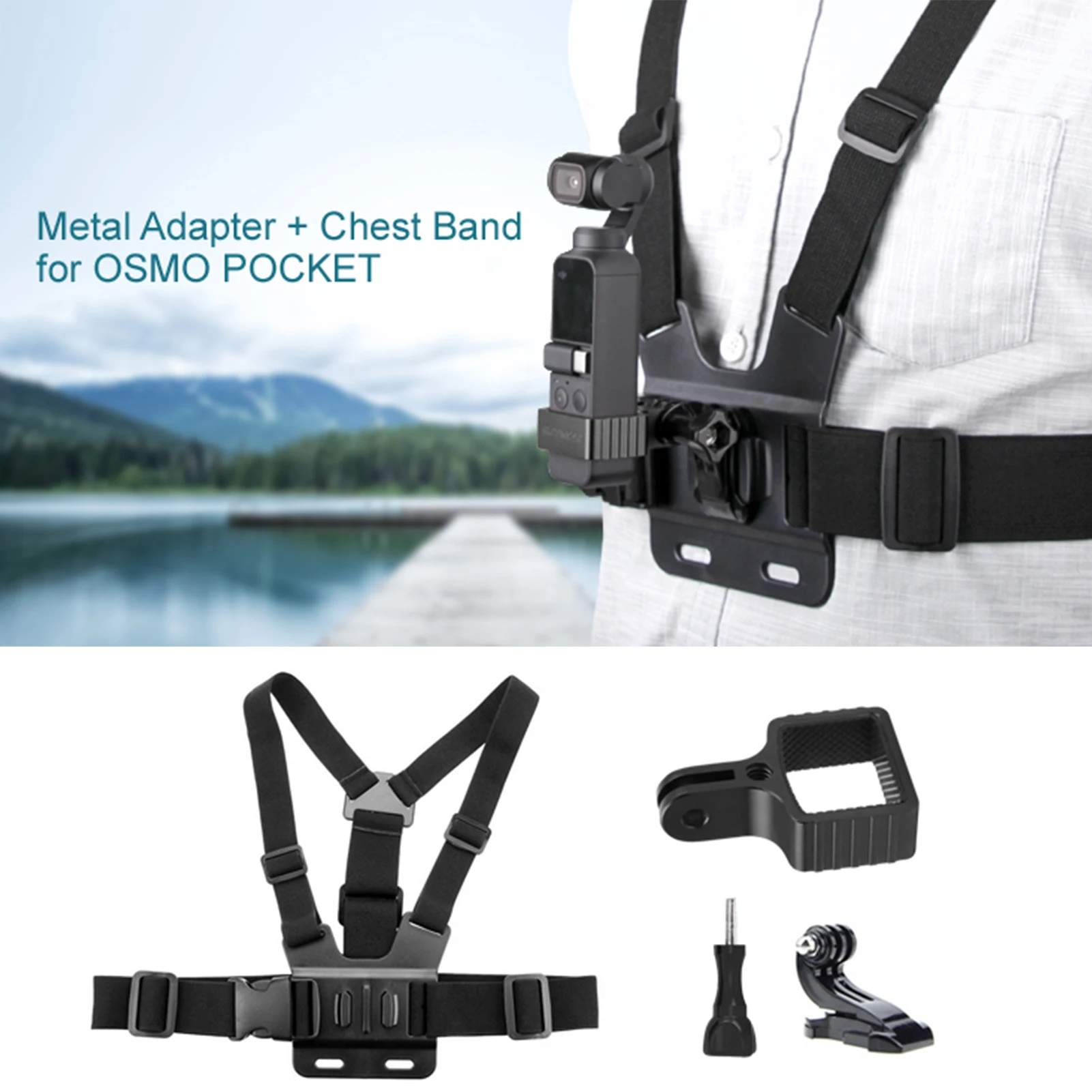 

For Gopro Smartphone Chest Mount Harness Strap Holder Shooting Universal Chest Installation Harness Belt Outdoor Video Accessory