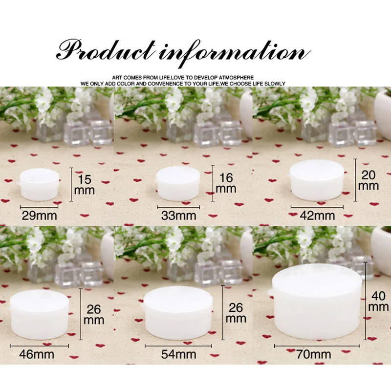 10 шт. Белая пустая банка для макияжа пластиковые косметические банки контейнеры