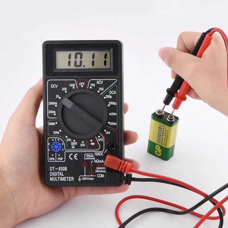 DT-830B цифровой мультиметр с ЖК-дисплеем AC DC 750 1000V Вольтметр Амперметр Омметр